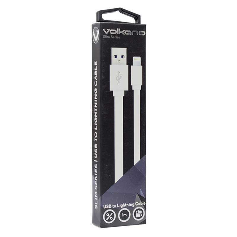 Volkano-CBA-345-USB-to-Lightning-Cable-01 کابل تبدیل USB به لایتنینگ ولکانو مدل CAB345 به طول 1.2 متر ا CAB345 1.2m Slim Lightning Cable — تصویر 3