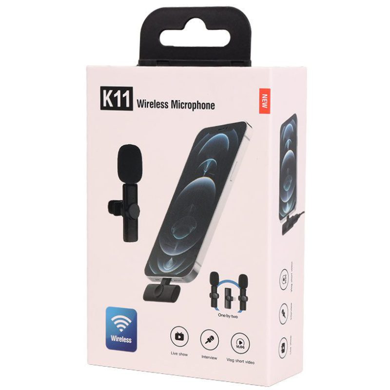 میکروفن یقه ای بیسیم گوشی موبایل تایپ سی مدل K11 ا K11 New Wireless Microphone Type C — تصویر 5