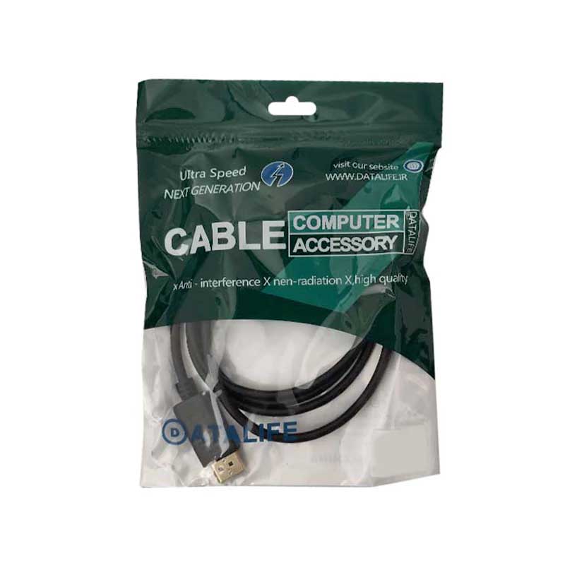 Datalife-display-port-cable-1 کابل DisplayPort دیتالایف به طول 1.8 متر — تصویر 2