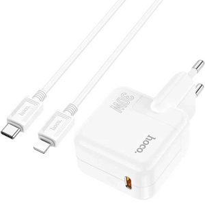 شارژر 30 وات هوکو مدل C112A به همراه کابل تایپ سی به لایتنینگ ا HOCO Fast Charging Wall Charger C112A 30W — تصویر 3