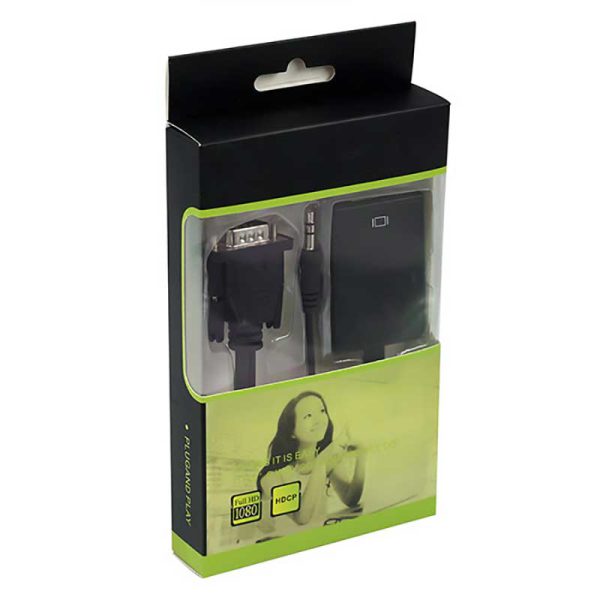 تبدیل وی جی ای به اچ دی ام آی پک سبز ا VGA TO HDMI ADAPTER — تصویر 3