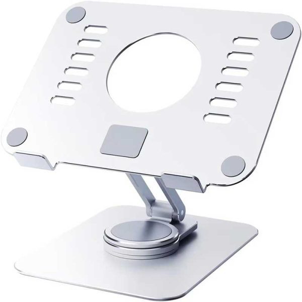 استند رومیزی آلومینیومی تبلت و لپ تاپ 360 درجه — تصویر 6
