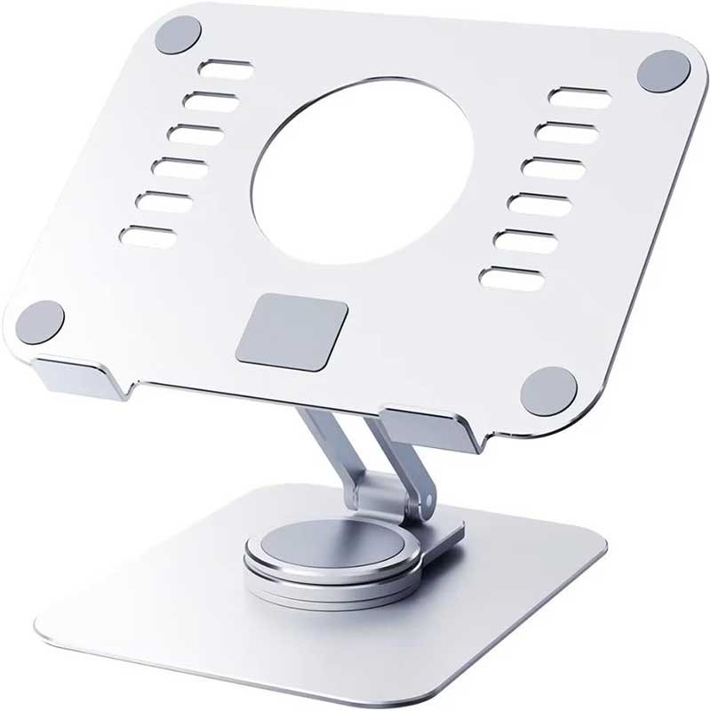 استند رومیزی آلومینیومی تبلت و لپ تاپ 360 درجه — تصویر 6