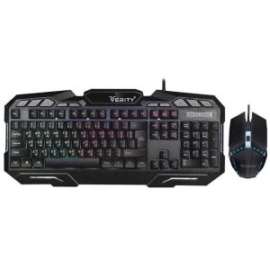 کیبورد و ماوس گیمینگ وریتی مدل V-KB6126GCW ا Verity V-KB6126GCW Keyboard And Mouse