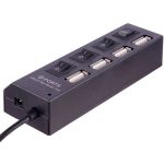 هاب 4 پورت USB 2.0 پورتز مدل HI-SPEED ا Ports HI-SPEED 4 Port USB 2.0 Hub