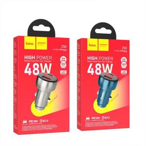 شارژر فندکی 48 وات هوکو مدل Z50 PD+ QC3.0 — تصویر 2