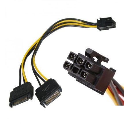 تبدیل برق گرافیک 6 پین به دو ساتا کد 6609 - سیکاس کالا تبدیل برق گرافیک 6 پین به دو ساتا
