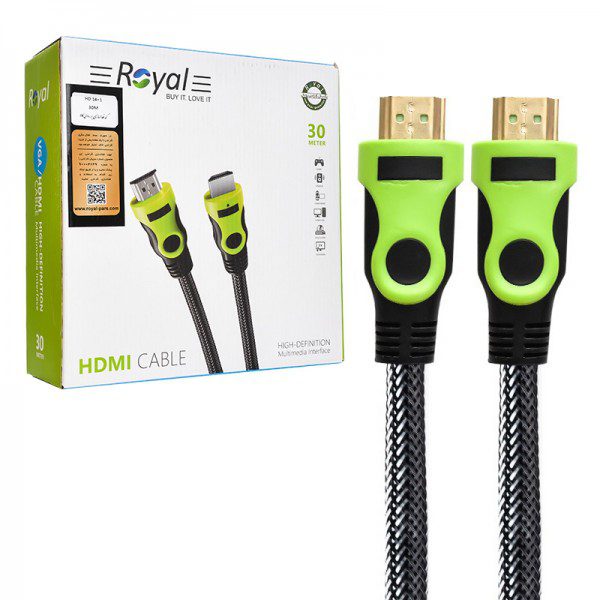 کابل-114-hdmi-رویال-royal-طول-30-متر کابل اچ دی ام ای HDMI کنفی رویال ROYAL به طول 30 متر
