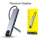 هاب USB Type C به RJ45 SD/TF Card Reader Type C 3.1 To 4K HD Adapter PD Fast Charge کینگ دام