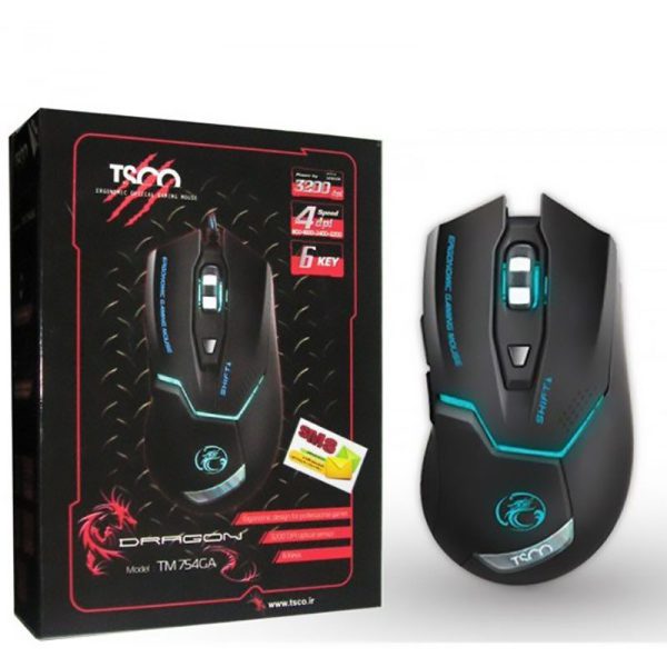 ماوس مخصوص بازی تسکو مدل Dragon TM 754GA ا TSCO Dragon TM 754GA Gaming Mouse — تصویر 2