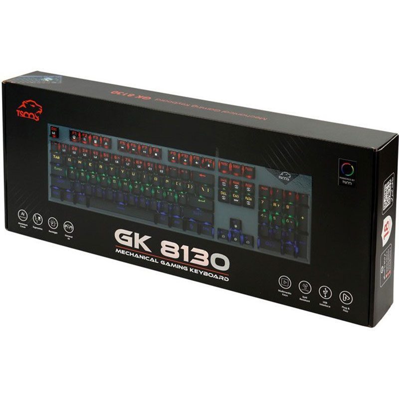 کیبورد مکانیکال مخصوص بازی تسکو مدل GK 8130 ا TSCO GK 8130 Mechanical Wired Keyboard — تصویر 2
