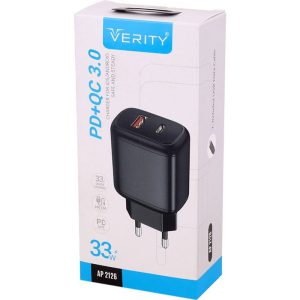 شارژر دیواری فست و PD وریتی مدل AP2126 33W به همراه کابل شارژ Type-C — تصویر 3