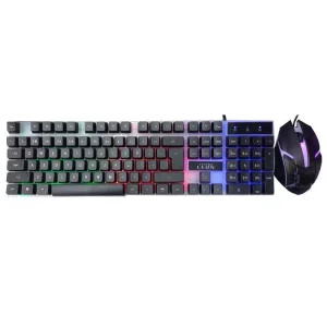 کیبورد و ماوس سیمی Centro leon مدل KM200 لایتدار گیمینگ ا Keyboard Mouse Wired centro leon km 200 — تصویر 4