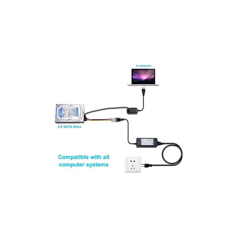 مبدل SATA و IDE به USB 2.0 مدل 52x — تصویر 2