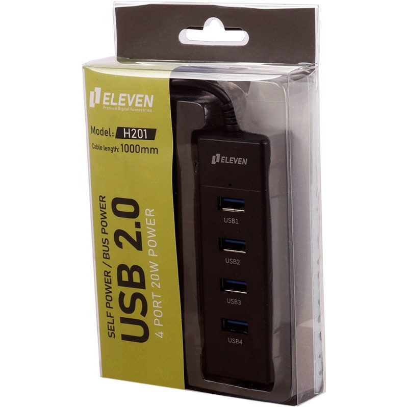 ELEVEN H201 USB2.0 4Port 01 هاب 4 پورت USB 2.0 الون مدل H201 — تصویر 4
