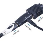 تبدیل اچ دی ام آی ماده به وی جی ای ماده با صدا ا HDMI FEMALE TO VGA FEMALE WITH AUDIO — تصویر 3