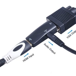 تبدیل اچ دی ام آی ماده به وی جی ای ماده با صدا ا HDMI FEMALE TO VGA FEMALE WITH AUDIO — تصویر 3