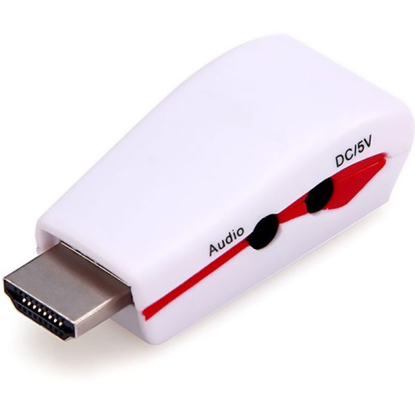 تبدیل HDMI به VGA بدون کابل ا HDMI Male To VGA Female and Audio Adapter