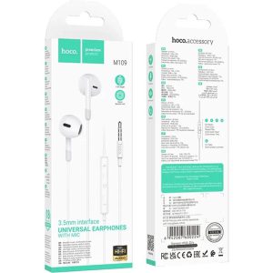 هندزفری سیمی هوکو مدل M109 ا HOCO M109 Wire control earphones with microphone کد 6562 - سیکاس کالا هندزفری سیمی هوکو مدل M109 ا HOCO M109 Wire control earphones with microphone — تصویر 2