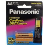 باطری نیم قلمی قابل شارژ 650mAh دو تایی Panasonic — تصویر 2