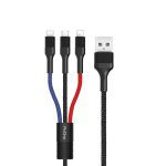 کابل ۳ سر فست شارژ ProOne PCC280 2.4A 1m ا ProOne Pcc280 2.4A 1m 3IN1 Cable — تصویر 2