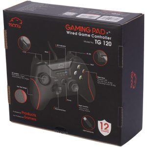 دسته بازی تک شوکدار سیمی TSCO TG120 ا TSCO TG120 Wired Gamepad — تصویر 2