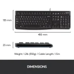 کیبورد و ماوس لاجیتک MK120 ا Logitech MK120 Wired Keyboard and Mouse