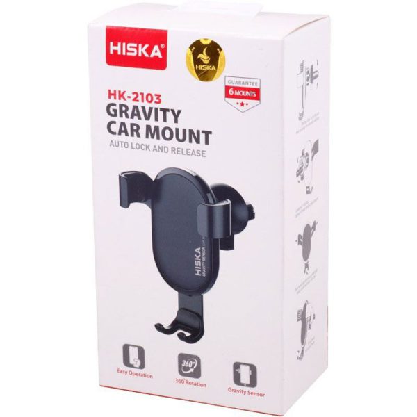 پایه نگهدارنده گوشی موبایل هیسکا مدل HK-2103 ا Hiska HK-2103 Car Phone Mount — تصویر 2