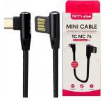 کابل TSCO TC MC 76 20cm Type-C دو سر L ا TSCO TC MC 76 20cm L shape Type-C mini cable — تصویر 2