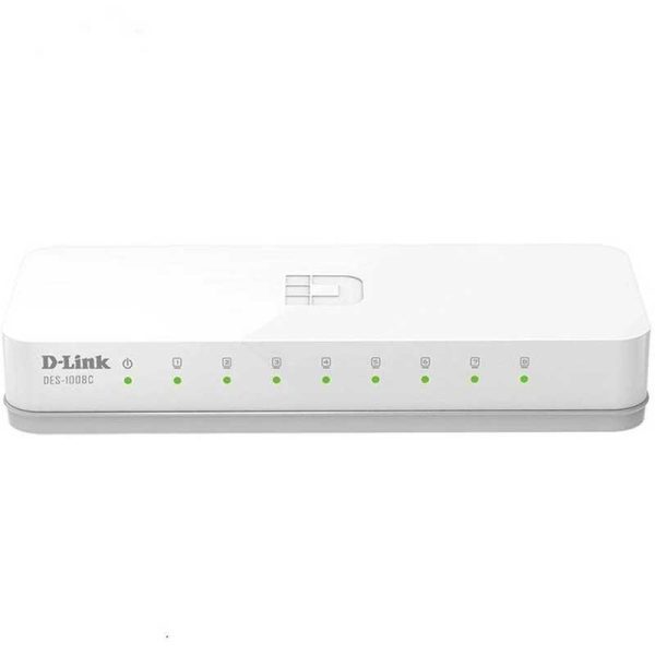 سوئیچ شبکه 8 پورت دی لینک مدل DES-1008C ا D-Link 8Port 10/100 Mbps Unmanaged Switch DES-1008C — تصویر 2