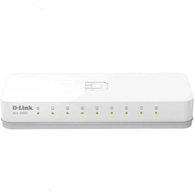 سوئیچ شبکه 8 پورت دی لینک مدل DES-1008C ا D-Link 8Port 10/100 Mbps Unmanaged Switch DES-1008C — تصویر 2