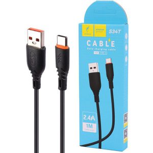 کابل تایپ سی فست شارژ Sky Dolphin S34T 2.4A 1m ا Sky Dolphin S34T 2.4A 1m FAST CHARGING DATA