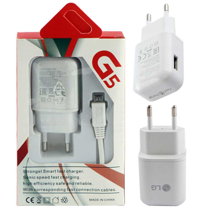 lg-g5-adaptor-micro-usb-cable-01 شارژر دیواری LG G5 1.8A + کابل میکرو یو اس بی — تصویر 2