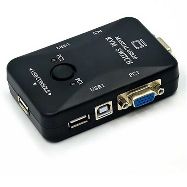 هاب سوئیچ 2 پورت VGA KVM رویال مدل KVM-2UK ا Royal KVM switch 2 ports model KVM-2UK — تصویر 2