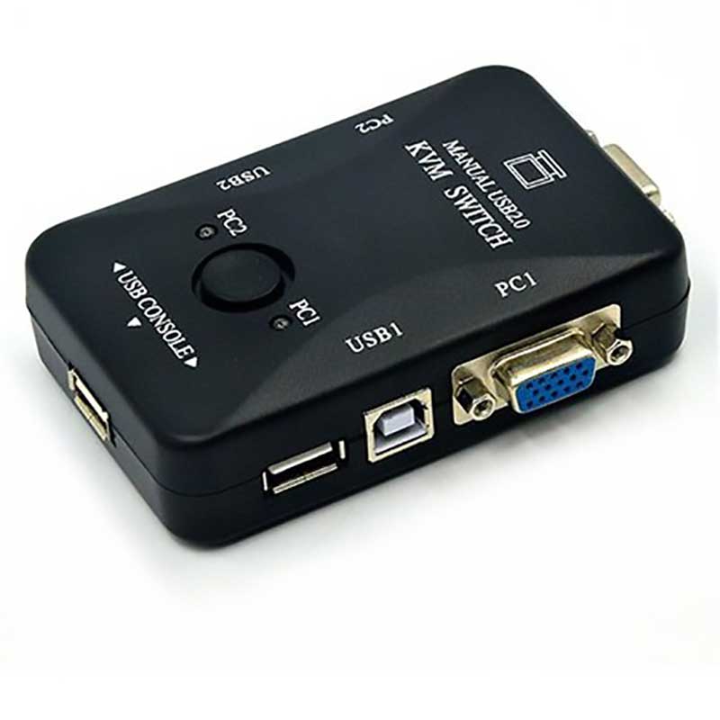 هاب سوئیچ 2 پورت VGA KVM رویال مدل KVM-2UK ا Royal KVM switch 2 ports model KVM-2UK — تصویر 2