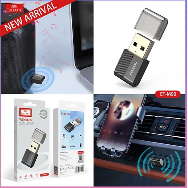 دانگل بلوتوث EARLDOM مدل M90 ا EARLDOM M90 Portable USB Wireless Audio Music Reciever
