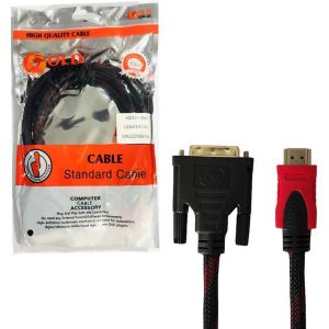 کابل 1.5 متری HDMI به DVI مدل GOLD OSCAR کد 5396 - سیکاس کالا کابل 1.5 متری HDMI به DVI مدل GOLD OSCAR