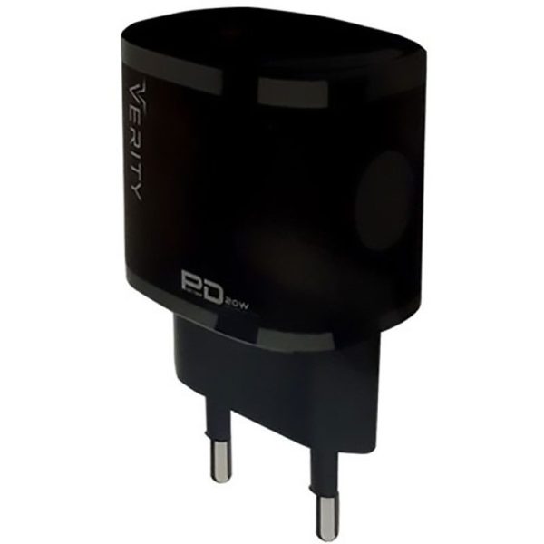 شارژر دیواری فست شارژ Verity AP-2125 2Port 3A QC3.0 PD 20W + کابل تایپ سی ا Verity AP-2125 2Port 3A