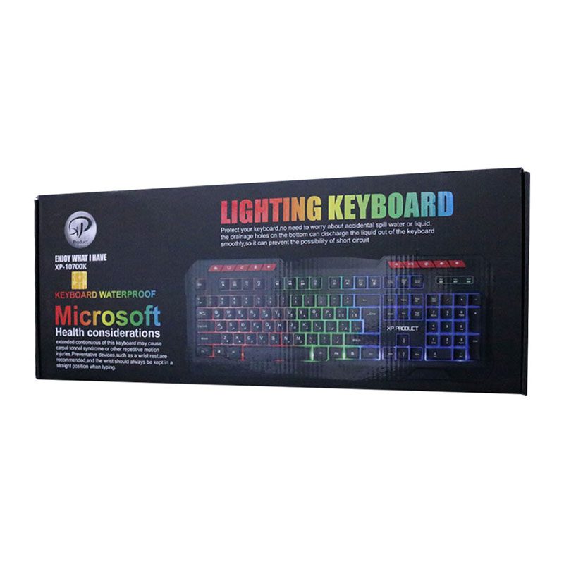gaming-keyboard-XP-10700K-01 کیبورد سیم دار گیمینگ xp 10700 — تصویر 2