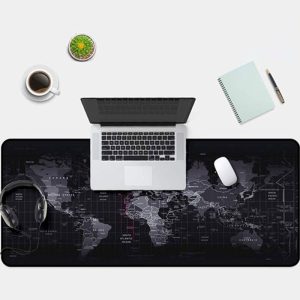 ماوس پد طرح نقشه Grey Globe ا 40*90 Grey Globe Gaming Mat