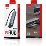 هاب 8 پورت USB-C هیسکا مدل HR-51 ا Hiska HR-51 8 Ports USB-C HUB