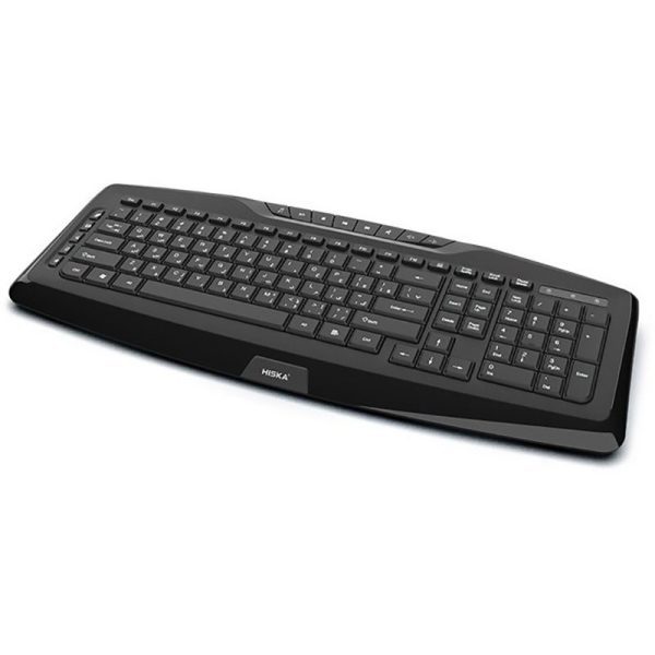 کیبورد بی سیم هیسکا مدل HX-KE240W ا Hiska HX-KE240W wireless Keyboard — تصویر 2