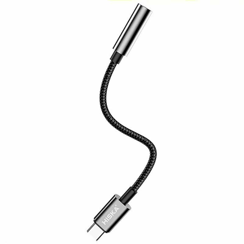 Hiska-W24-USB-Type-C-to-AUX-Cable-10cm-01.jpg کابل تایپ سی به AUX هیسکا مدل W22 طول 10 سانتی متر ا Hiska W22 USB Type C to AUX Cable 10cm — تصویر 2