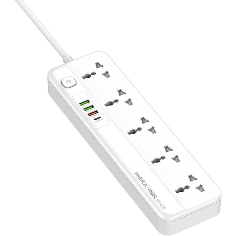 POWER-SOCKET-CH-5516-01 پنج راهی برق CH-5516 هیسکا ا POWER SOCKET CH-5516 — تصویر 2