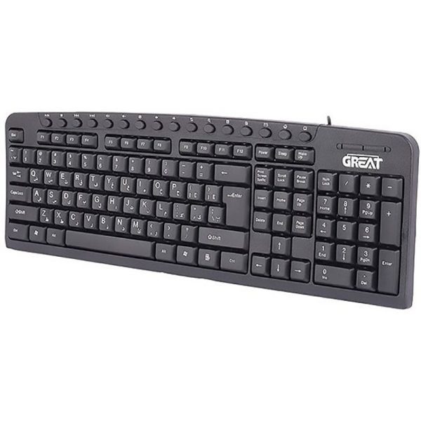 کیبورد سیم دار GREAT مدل GR-2040 ا Wired Keyboard GREAT GR-2040 — تصویر 2