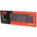 کیبورد سیم دار GREAT مدل GR-2040 ا Wired Keyboard GREAT GR-2040