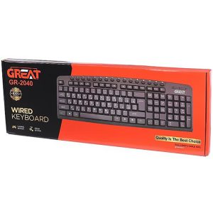 کیبورد سیم دار GREAT مدل GR-2040 ا Wired Keyboard GREAT GR-2040