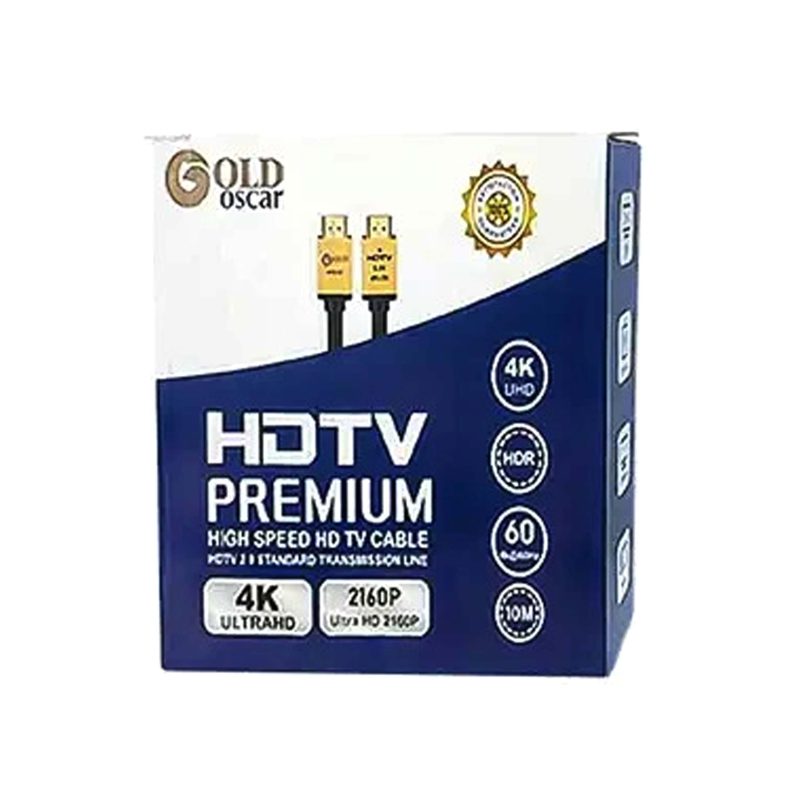 کابل Gold Oscar HDMI V2.0 4K 10m ا Gold Oscar HDMI V2.0 4K 10m Cable کد 7131 - تصویر 2