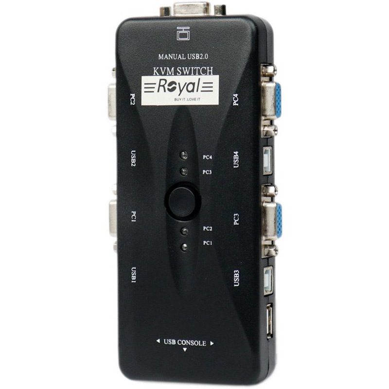 kvm-4uk-usb-4port-01 سوئیچ 4 پورت Royal مدل kvm-4uk-usb ا kvm-4uk-usb-4port — تصویر 2