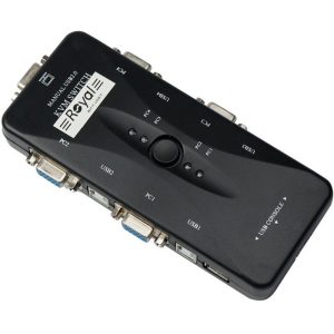 سوئیچ 4 پورت Royal مدل kvm-4uk-usb ا kvm-4uk-usb-4port